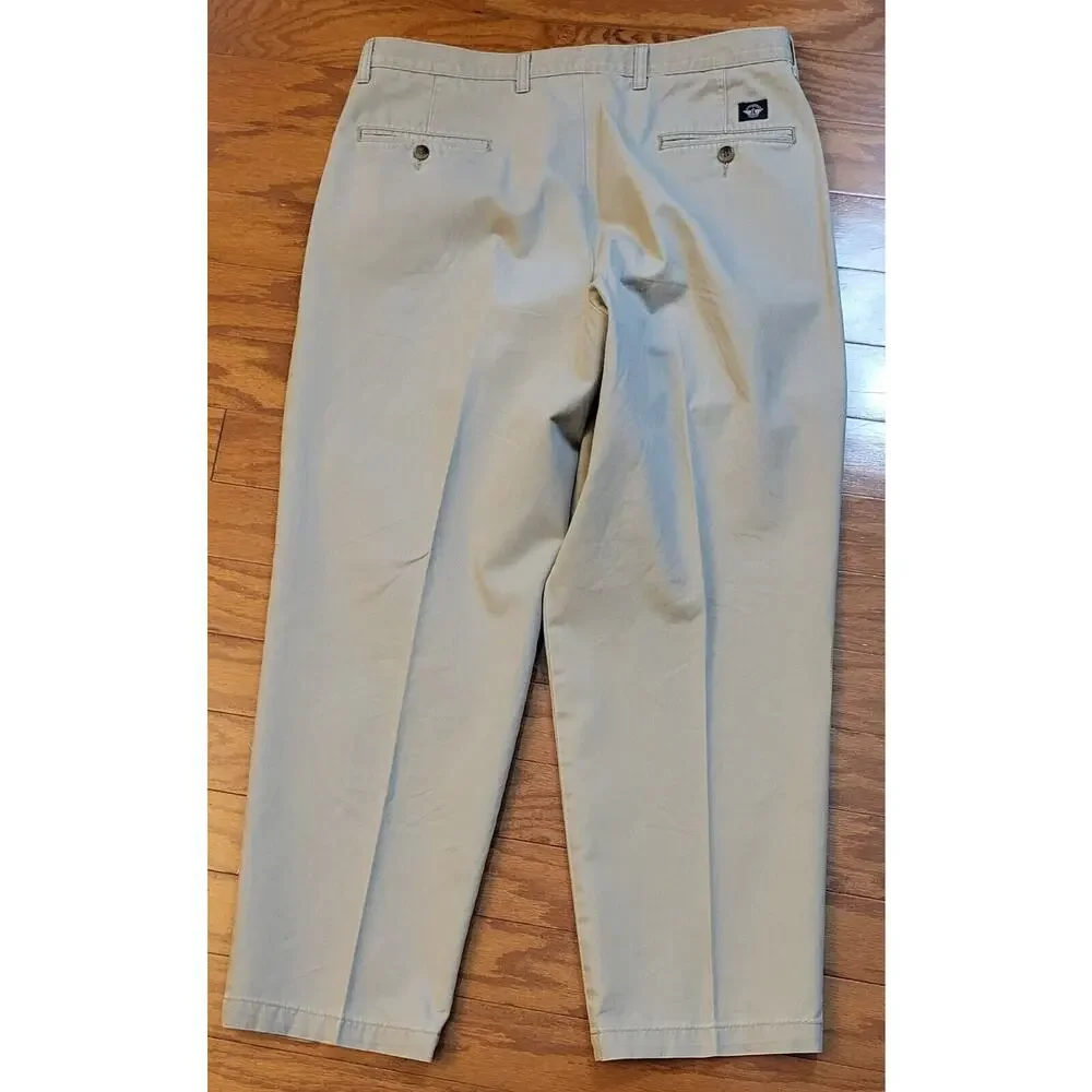 Dockers Pants Mens Khaki Relaxed Fit Pleated Size W36xL28